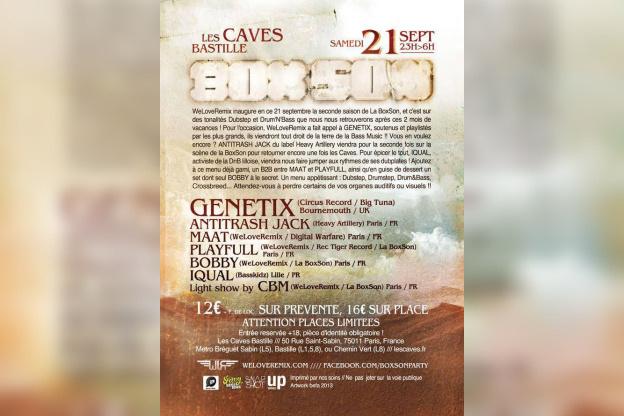 La BoxSon w/ GENETIX (UK), ANTITRASH JACK, MAAT B2B PLAYFULL, BOBBY, IQUAL - 21/09