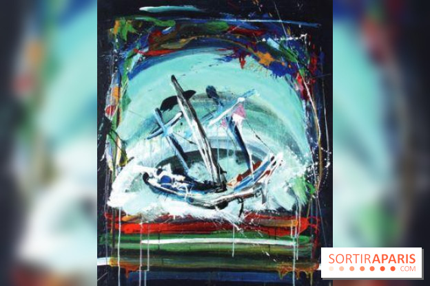 Ralph CUTILLO , Strike the Sun, 2012, acrylique sur toile, 100 x 81 cm