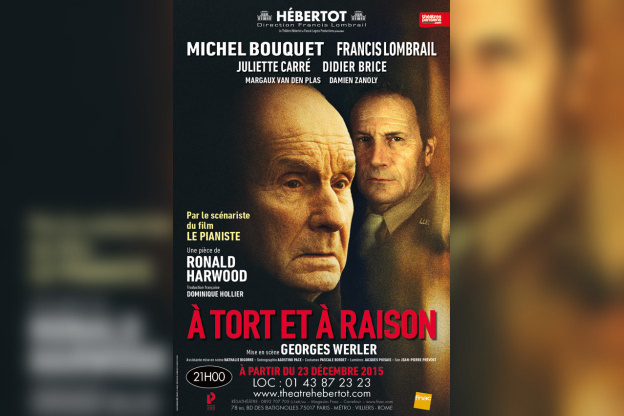 À tort et à raison, Michel Bouquet au Théâtre Hébertot