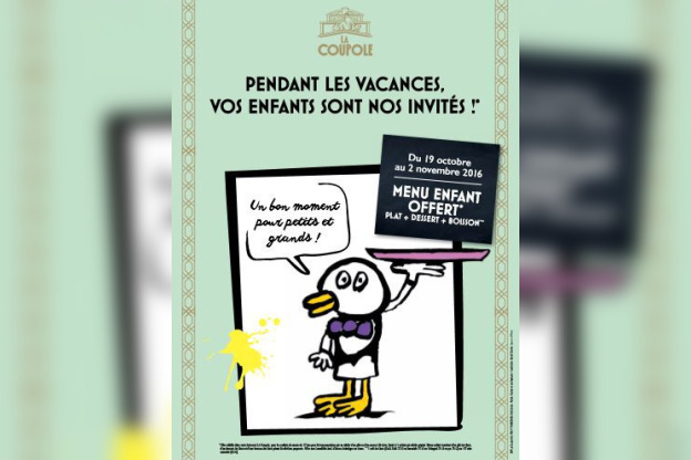 La Coupole offre le respas aux enfants pendant les vacances