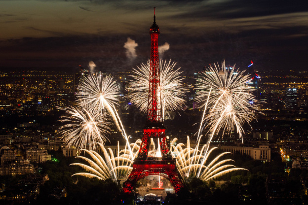 Feu d'artifice du 14 juillet 2019 depuis la tour Montparnasse
