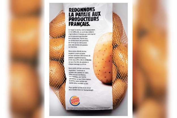 Burger King vous offre un kilo de pommes de terre pour soutenir les agriculteurs