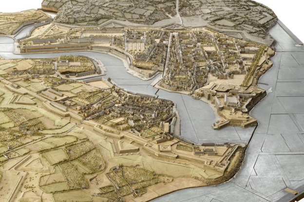 Brest- Vue de la ville depuis le sud-ouest  (C) RMN - © René-Gabriel Ojéda Plan-relief de la ville de Brest