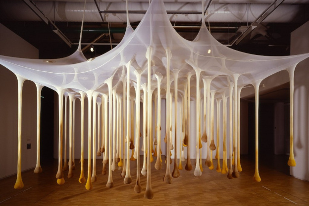 Erneto Neto We stopped just here at the time, exposition Fruits de la Passion Centre Pompidou