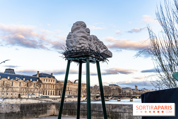 Insolite à Paris : quel est cette sculpture sur nid sur le pont du Carrousel ? 