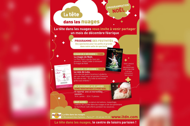Les spectacles de Noël à La tête dans les nuages