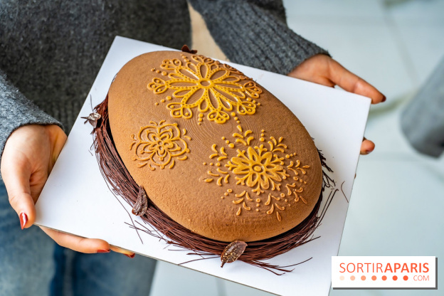 Le gâteau et chocolat de Pâques de Nina Métayer 2024, Pisanki et nénuphar au programme