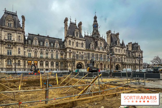 Le parvis de l’Hôtel de Ville de Paris se transforme en forêt urbaine, les premiers arbres plantés !