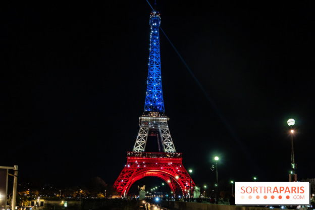 La Tour Eiffel en bleu blanc rouge ces 12 et 13 novembre 2025