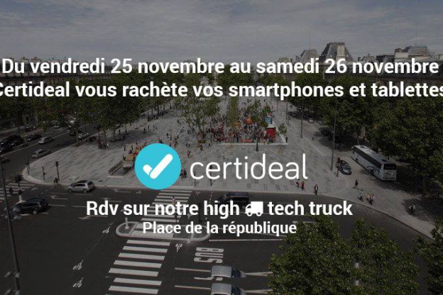 Le High-Tech Truck Place de la République pour revendre ses appareils 