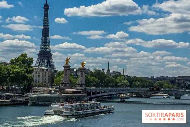 Visuel paris Tour Eiffel Seine Bateau mouche