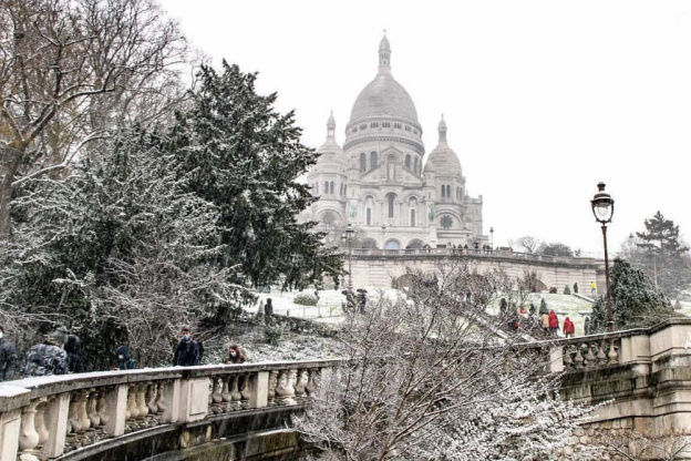 Paris sous la neige ce samedi, les photos