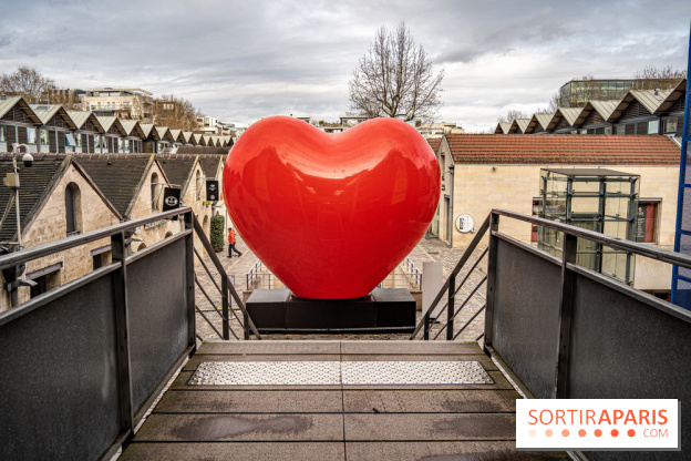 Un cœur XXL à Bercy Village pour la Saint-Valentin