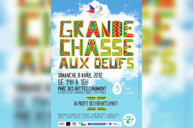 chasse aux oeufs buttes chaumont 2012, chasse aux oeufs à paris, secours populaire