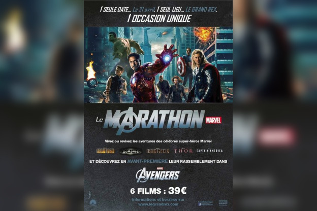 marathon marvel, avengers en avant-première, 