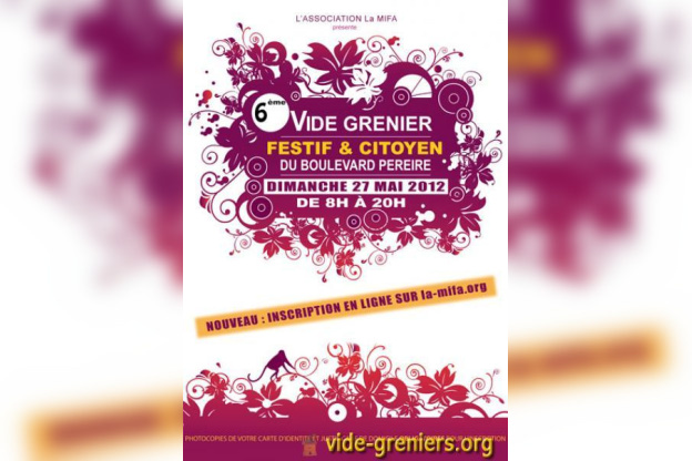 Le 6e Vide Grenier Festif et Cotoyen du Boulevard Pereire