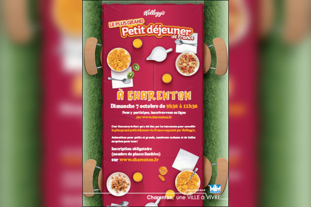 Le Plus Grand Déjeuner de France par Kellogs à Charenton le Pont