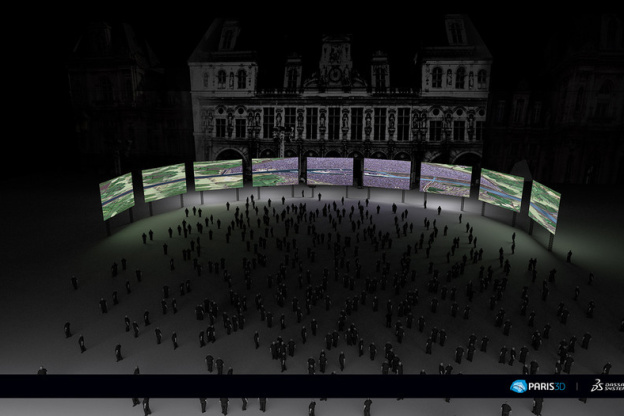 paris la soirée à remonter le temps, 3d, parvis hotel de ville