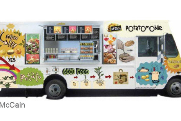 La PotatoMobile Mc Cain à la gare Saint-Denis