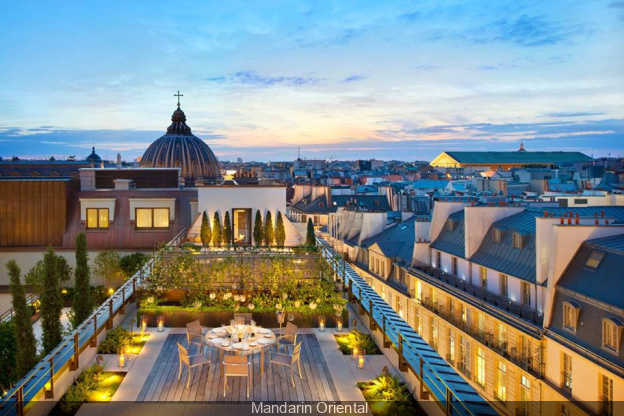 Mandarin Oriental, palasset i utkanten av Tuileries-hagen og Place ...