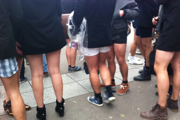 No Pants Subway Ride Paris 2014