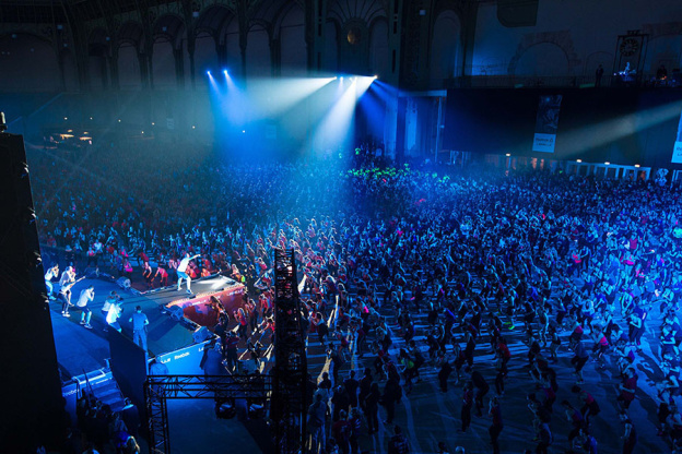 Le Grand Palais, transformé en salle de fitness géante