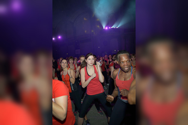 Le Grand Palais, transformé en salle de fitness géante