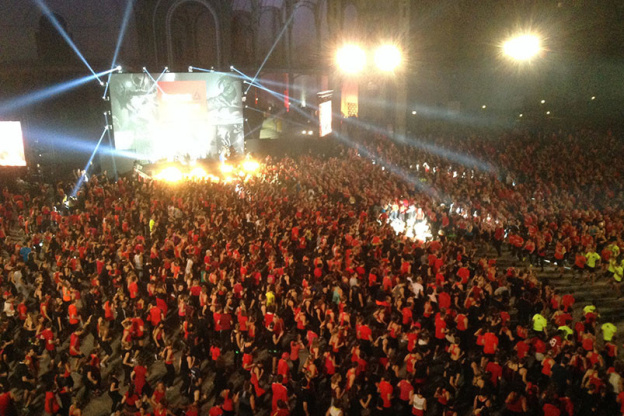 Le Grand Palais, transformé en salle de fitness géante