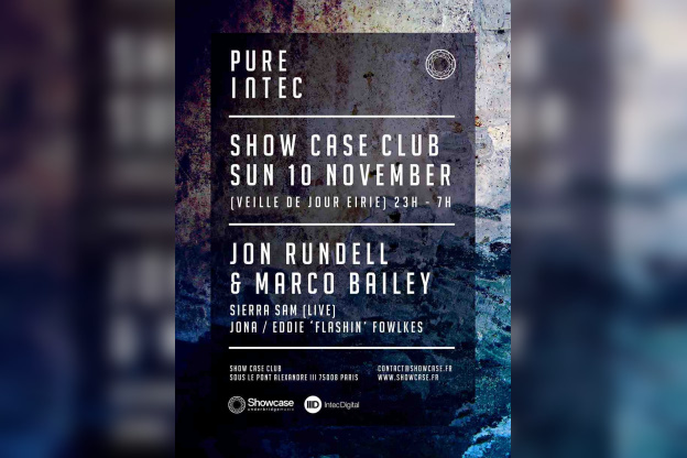 Pure Intec au Showcase avec Jon Rundell & Marco Bailey