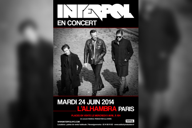 Interpol en concert à l’Alhambra de Paris en juin 2014