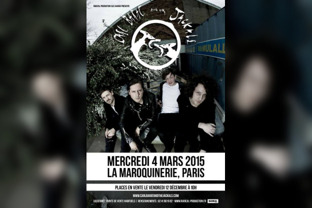 Carl Barât and The Jackals en concert à La Maroquinerie de Paris en 2015