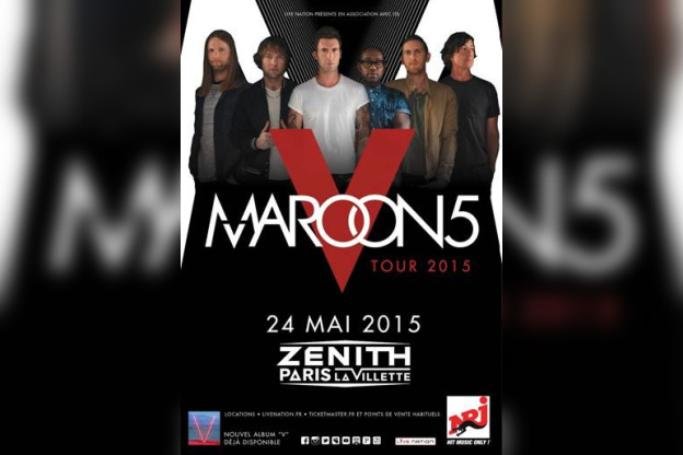 Maroon 5 en concert au Zénith de Paris en mai 2015