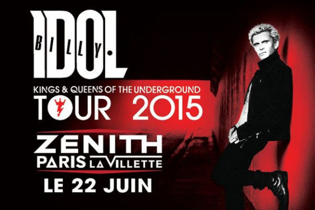 Billy Idol en concert au Zénith de Paris en juin 2015