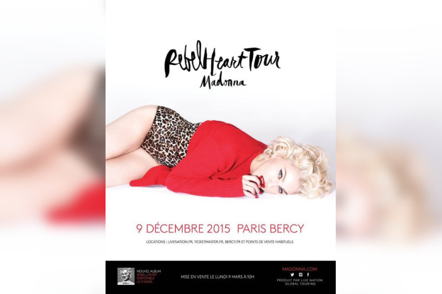 Madonna en concert à Paris Bercy en décembre 2015
