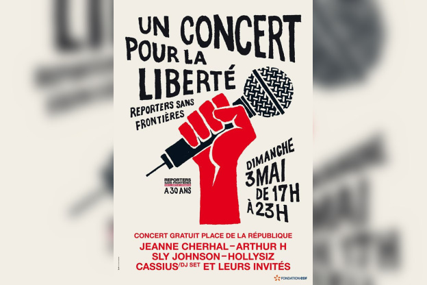 Reporters sans frontières présente un concert pour la liberté  : concert gratuit sur la Place de la République