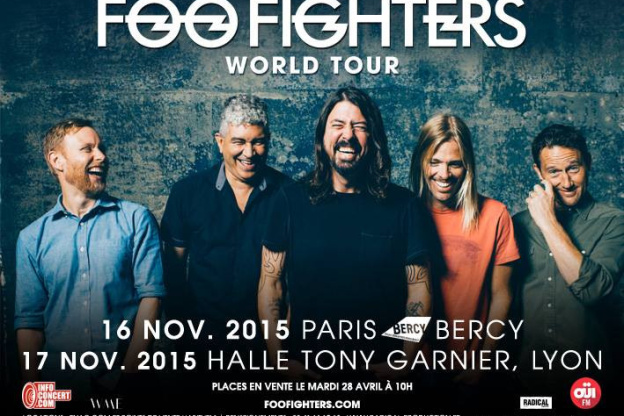 Foo Fighters en concert à Paris Bercy Arena en novembre 2015