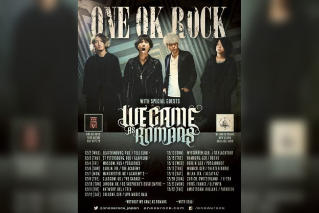 One Ok Rock en concert à l’Olympia de Paris en décembre 2015