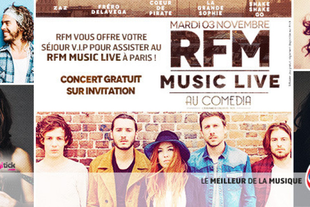 RFM Music Live au Théâtre Comédia de Paris : gagne ta place