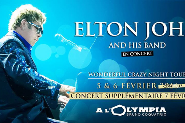Elton John en concerts à l’Olympia de Paris en 2016