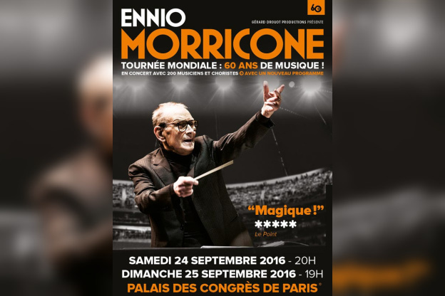 Ennio Morricone en concerts au Palais des Congrès de Paris en 2016 