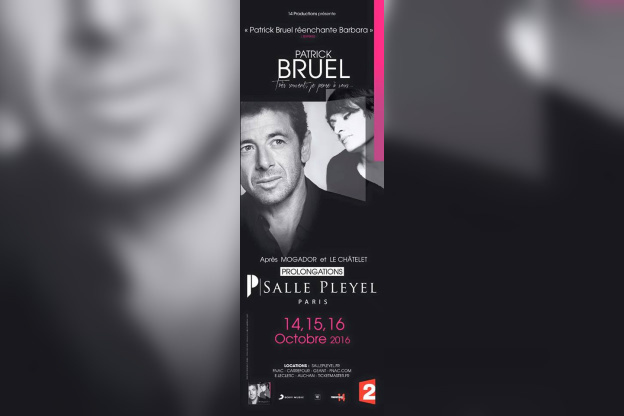 Patrick Bruel en concerts à La Salle Pleyel de Paris en octobre 2016