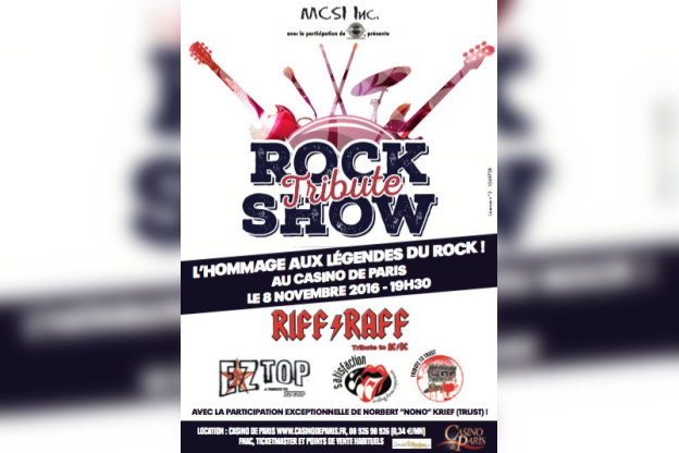 Rock Tribute Show au Casino de Paris en novembre 2016