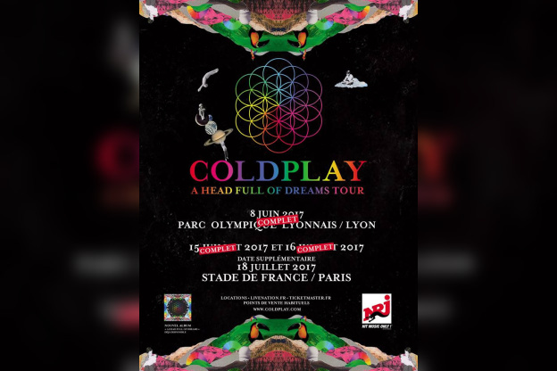 Coldplay en concerts au Stade de France en juillet 2017