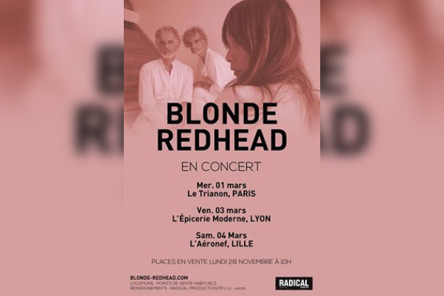 Blonde Redhead en concert au Trianon de Paris en mars 2017