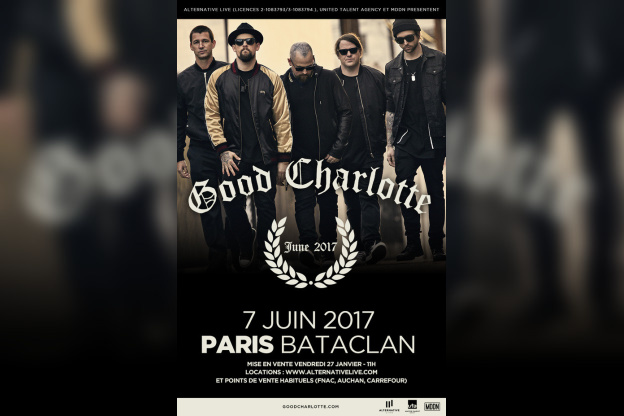 Good Charlotte en concert au Bataclan de Paris en juin 2017