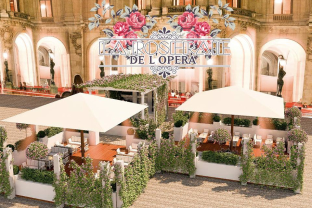 La Roseraie : terrasse estivale 2017 de l’Opéra Restaurant
