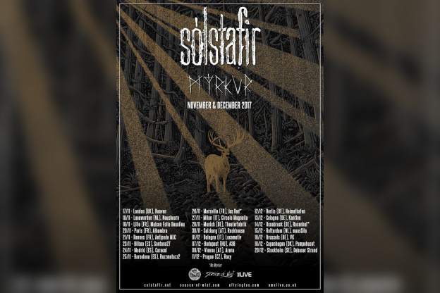 Sólstafir en concert à l'Alhambra de Paris en novembre 2017
