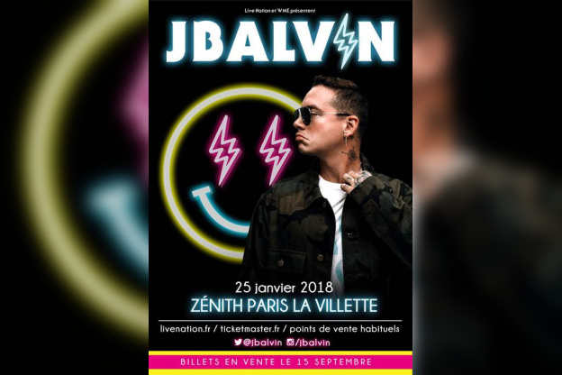 J Balvin en concert au Zénith de Paris en janvier 2018 