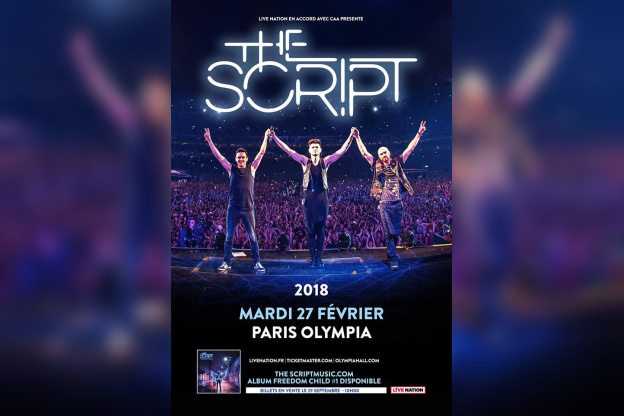 The Script en concert à l’Olympia de Paris en février 2018