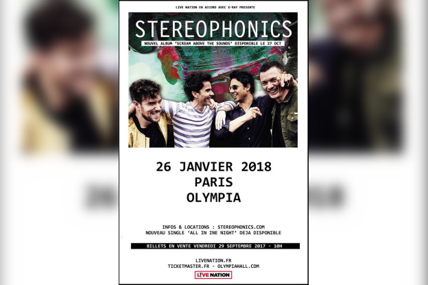 Stereophonics en concert à l'Olympia de Paris en janvier 2018